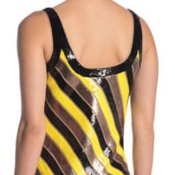 Diane von Furstenberg Silk Striped Dress NWT S - Picture 3 of 3